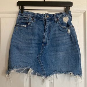 Abercrombie & Fitch Ultra High Rise Denim Mini Skirt, Size 27 / 4.